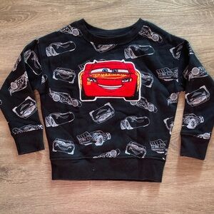 Disney Black Cars Sweatshirt with Red Lightning McQueen 2T